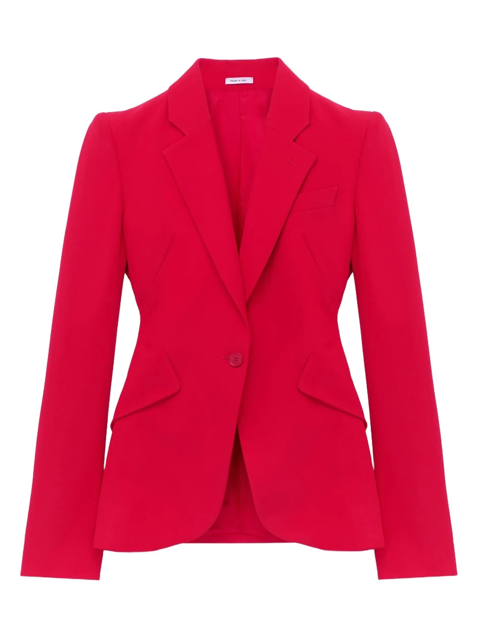 Leaf Crepe Single-breasted Jacket Leaf Crepe Single-breasted Jacket