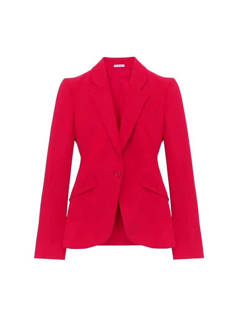 Alexander McQueen Leaf Crepe Single-breasted Jacket