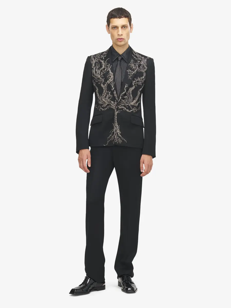 Alexander McQueen Wool Barathea Tailored Trousers | Thumbnail 2 Alexander McQueen Wool Barathea Tailored Trousers | Thumbnail 2