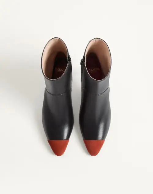 Valentino Garavani Sinead Ankle Boot in Nappa and Suede 85mm | Thumbnail 4 Valentino Garavani Sinead Ankle Boot in Nappa and Suede 85mm | Thumbnail 4