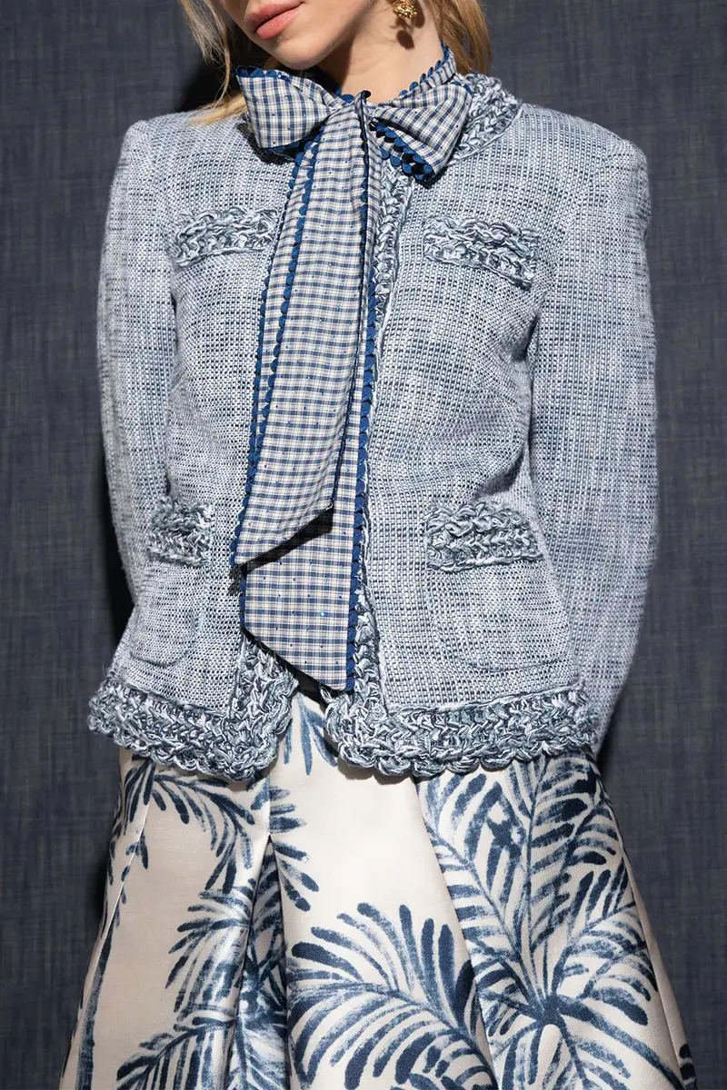MAISON COMMON Braided Trim Tweed Jacket | Thumbnail 3