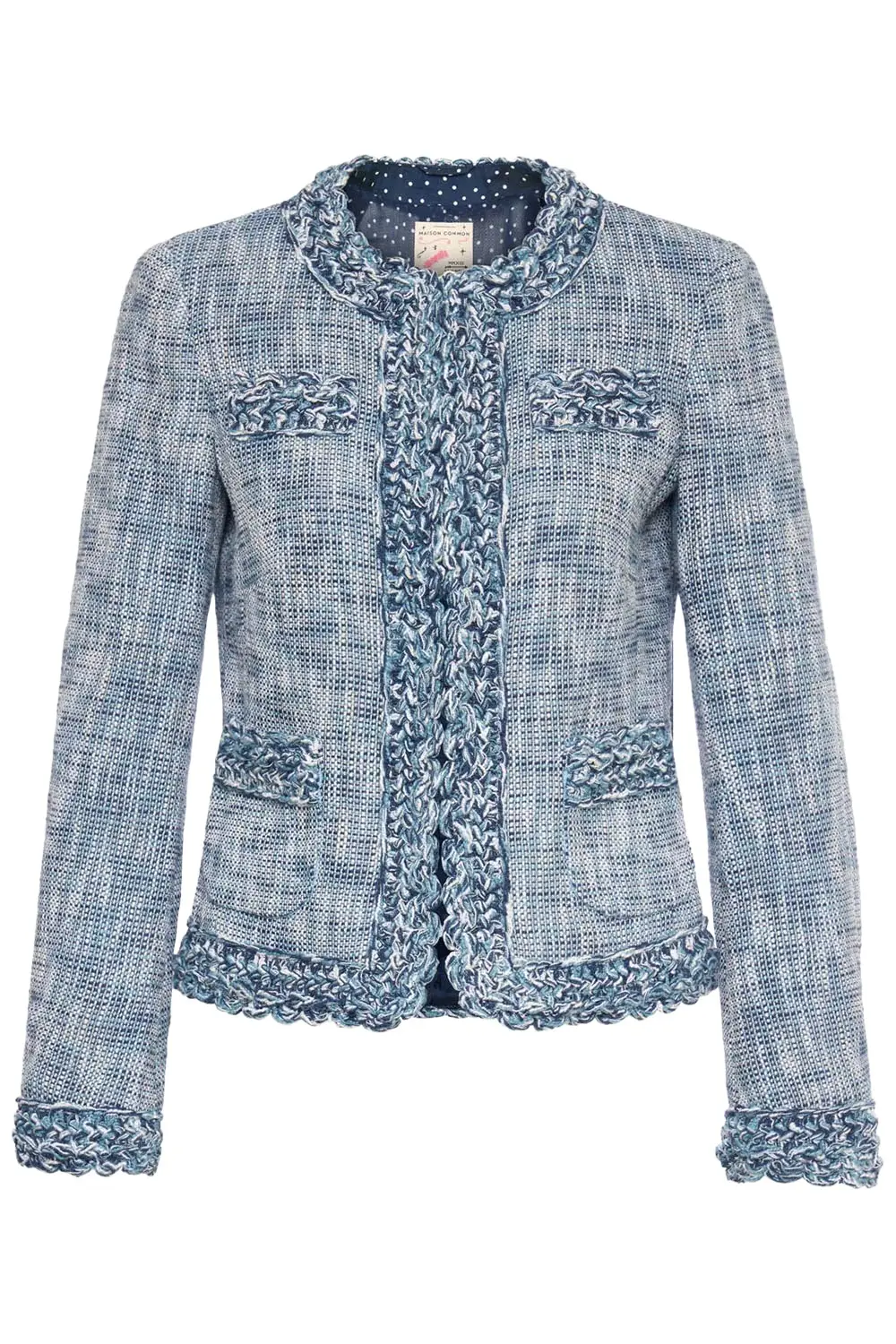 MAISON COMMON Braided Trim Tweed Jacket