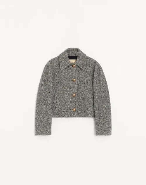 Valentino Garavani Urban Wool Chevron Peacoat | Thumbnail 7