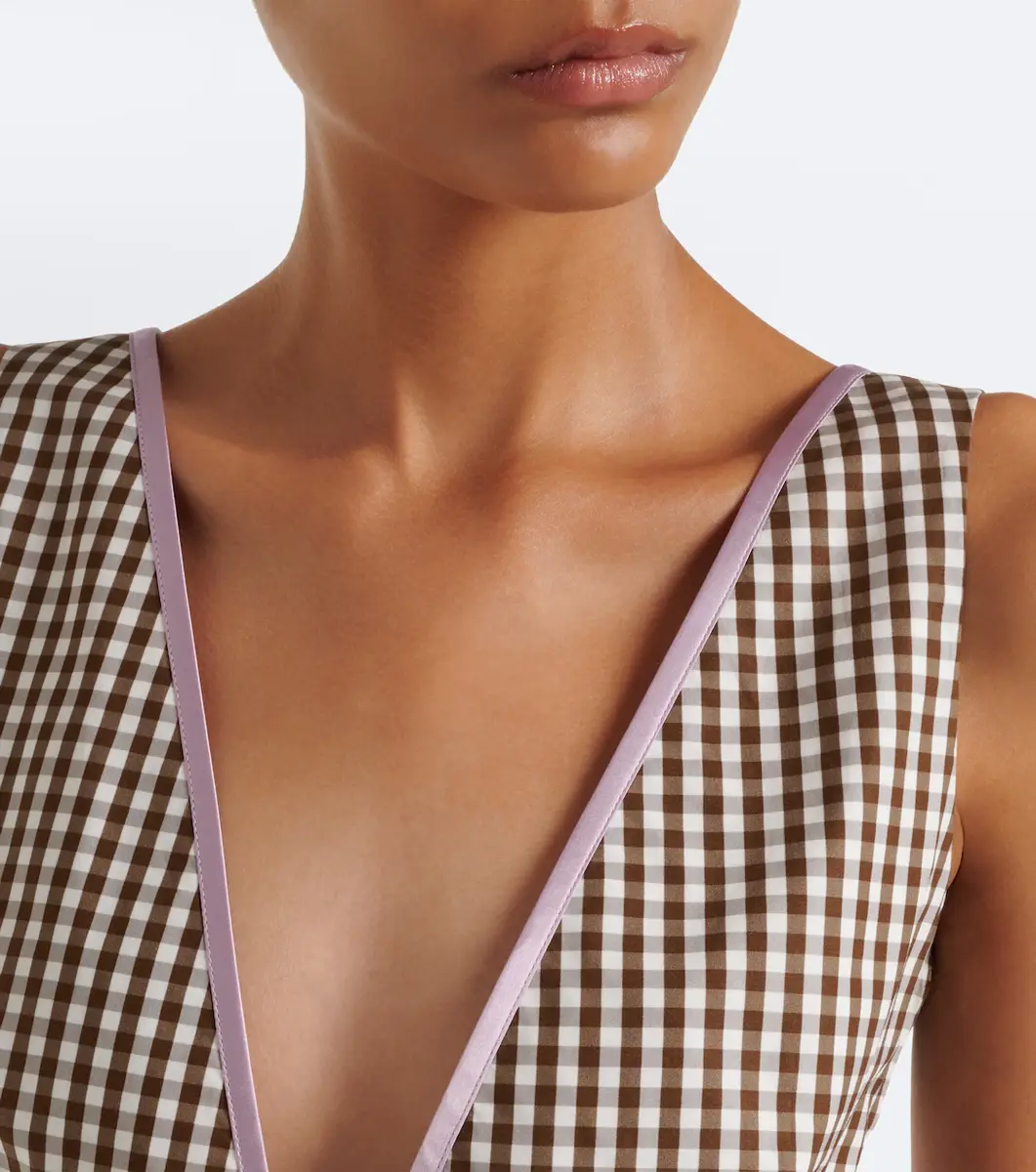Valentino Garavani Gingham cotton crop top | Thumbnail 3 Valentino Garavani Gingham cotton crop top | Thumbnail 3