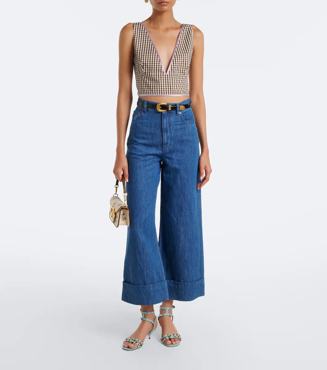 Valentino Garavani Gingham cotton crop top | Thumbnail 5 Valentino Garavani Gingham cotton crop top | Thumbnail 5