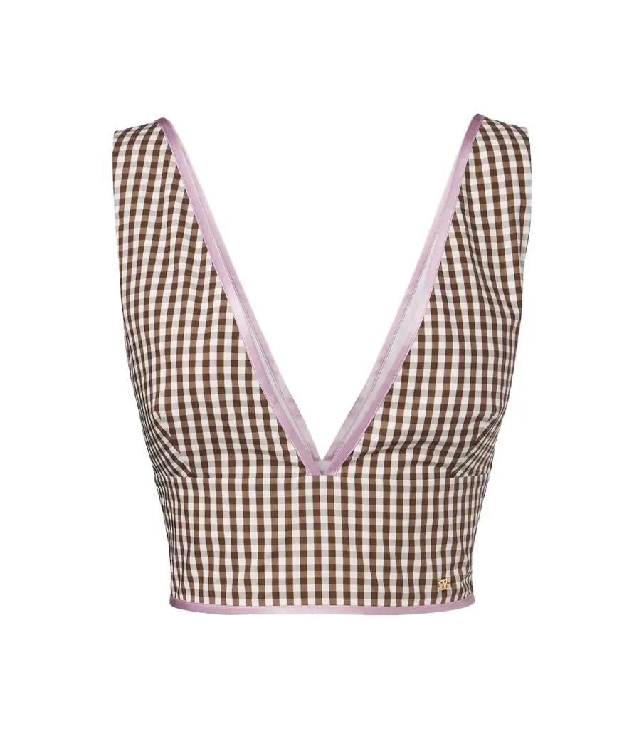 Gingham cotton crop top Gingham cotton crop top