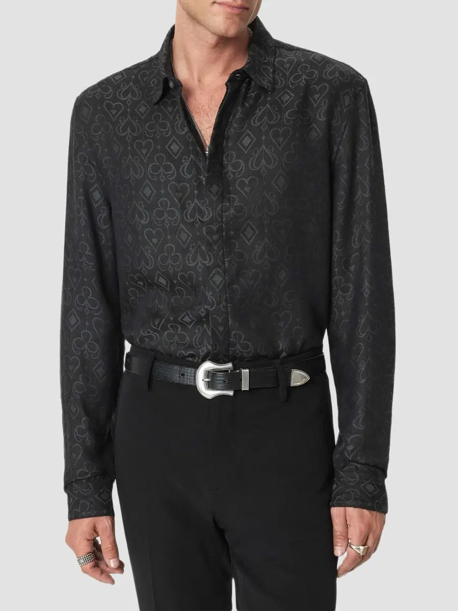 JOHN VARVATOS Men's Rodney Card Suits Shirt | Thumbnail 4 JOHN VARVATOS Men's Rodney Card Suits Shirt | Thumbnail 4