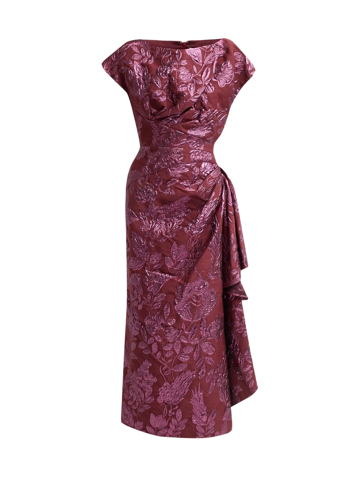 Lela Rose Women's Resort Floral Fil Coupe Wool-Blend Midi Dress