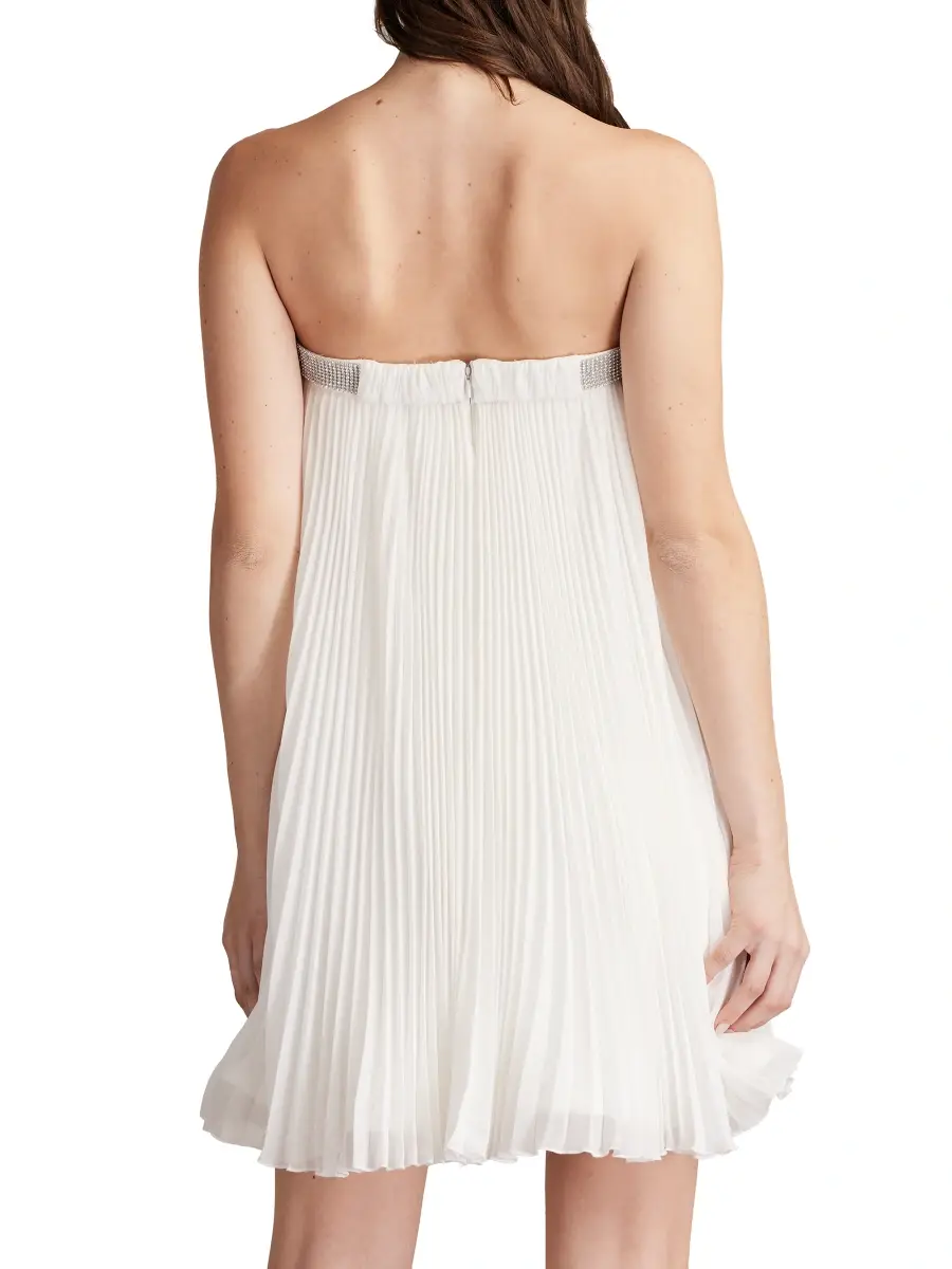 Sho by Tadashi Shoji Women's Chiffon Pleated Strapless Minidress | Thumbnail 5 Sho by Tadashi Shoji Women's Chiffon Pleated Strapless Minidress | Thumbnail 5