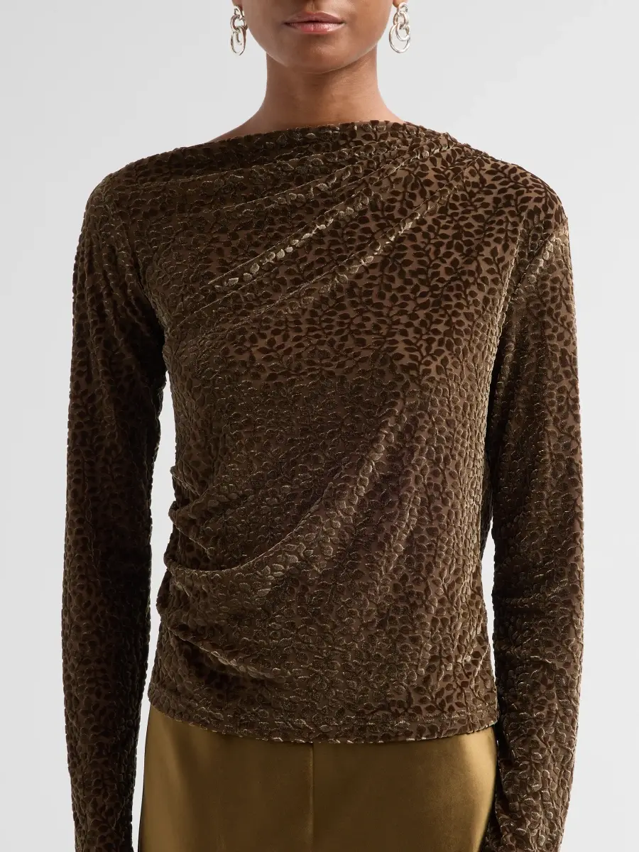Vince Women's Burnout Velour-Blend Top | Thumbnail 5 Vince Women's Burnout Velour-Blend Top | Thumbnail 5
