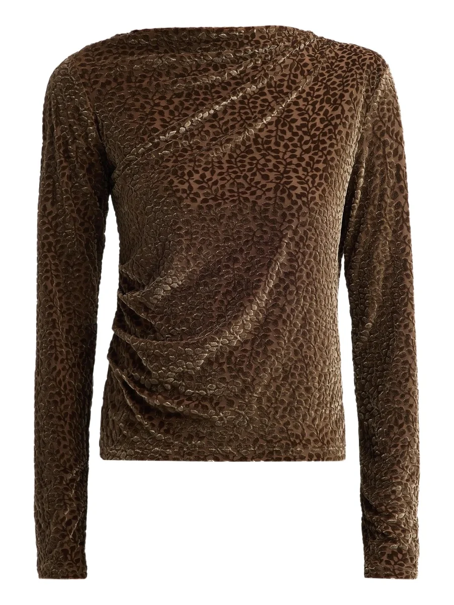 Vince Women's Burnout Velour-Blend Top