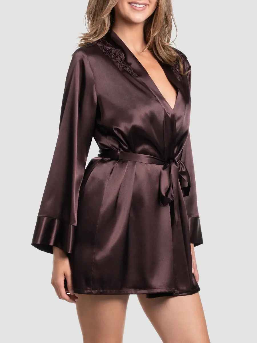 In Bloom Women's Maddie Statin Wrap Mini Robe | Thumbnail 4 In Bloom Women's Maddie Statin Wrap Mini Robe | Thumbnail 4