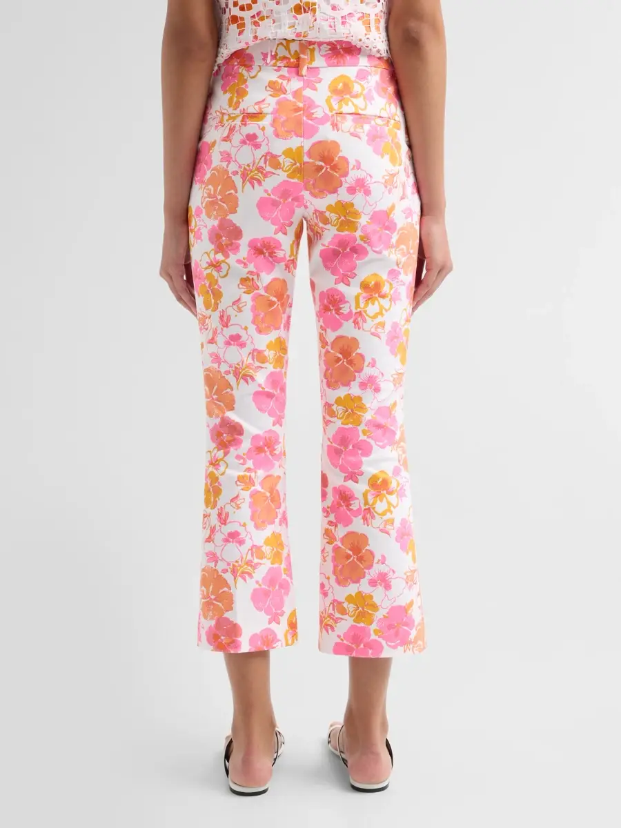Lilly Pulitzer Women's Carwyn Pansy Fansy Flare Cropped Pants | Thumbnail 3 Lilly Pulitzer Women's Carwyn Pansy Fansy Flare Cropped Pants | Thumbnail 3