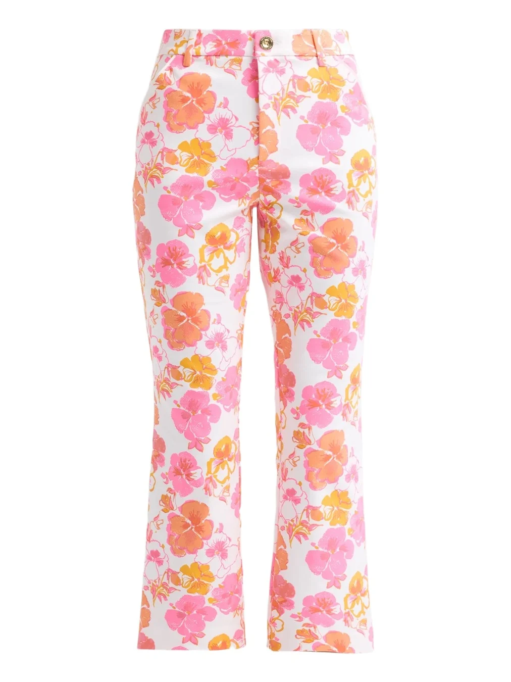 Lilly Pulitzer Women's Carwyn Pansy Fansy Flare Cropped Pants