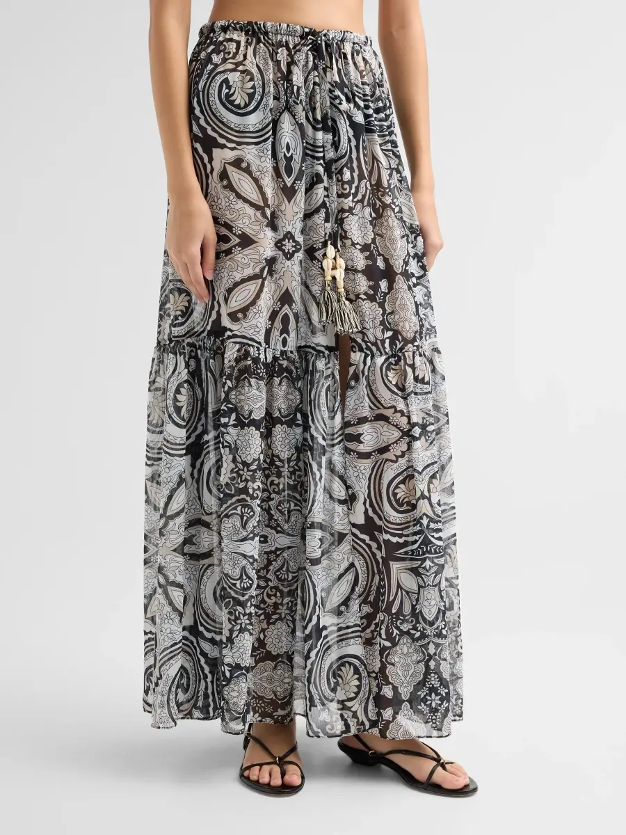 Ramy Brook Women's Annalisa Paisley Drawstring Maxi Skirt | Thumbnail 4 Ramy Brook Women's Annalisa Paisley Drawstring Maxi Skirt | Thumbnail 4