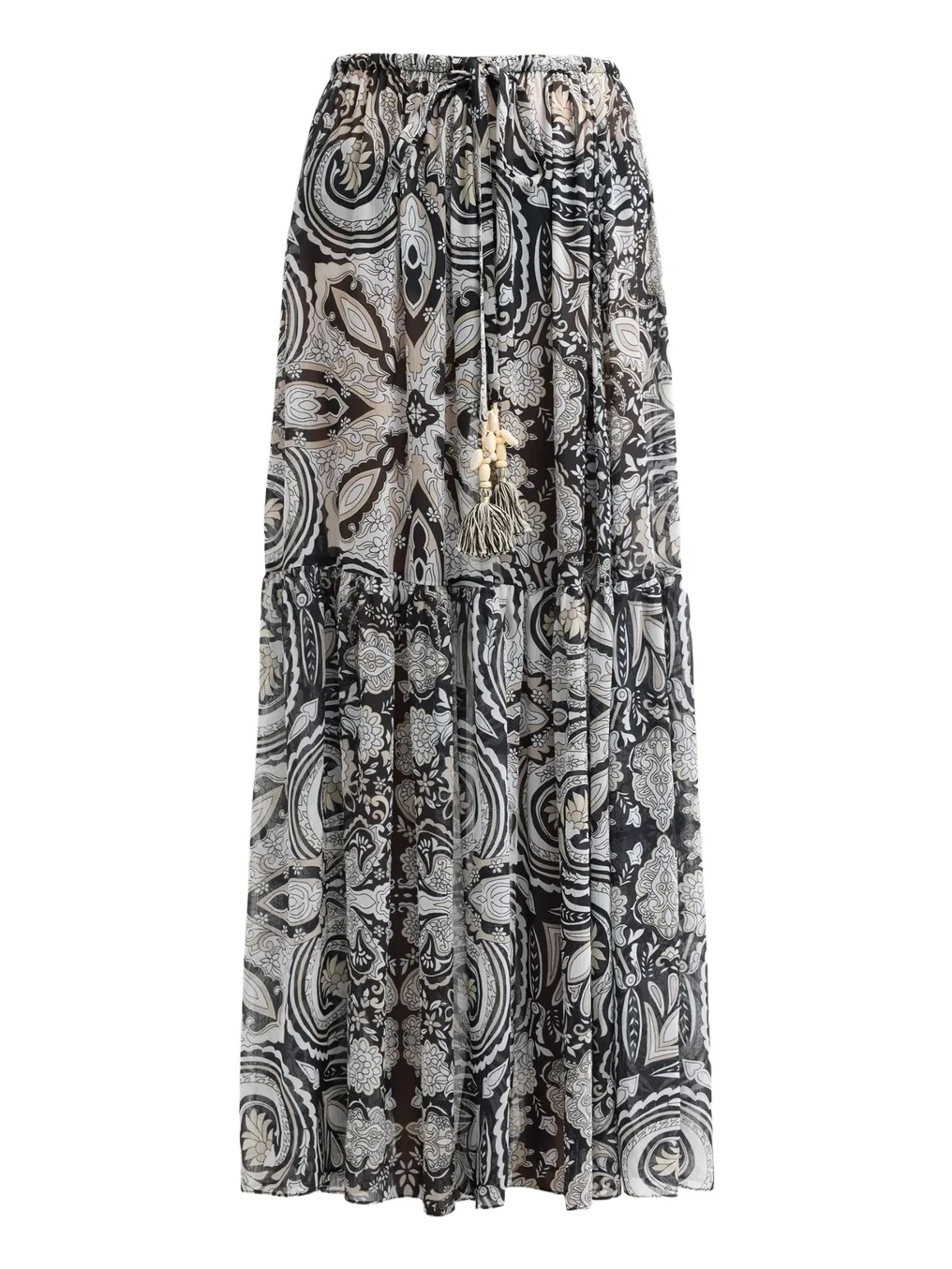 Ramy Brook Women's Annalisa Paisley Drawstring Maxi Skirt