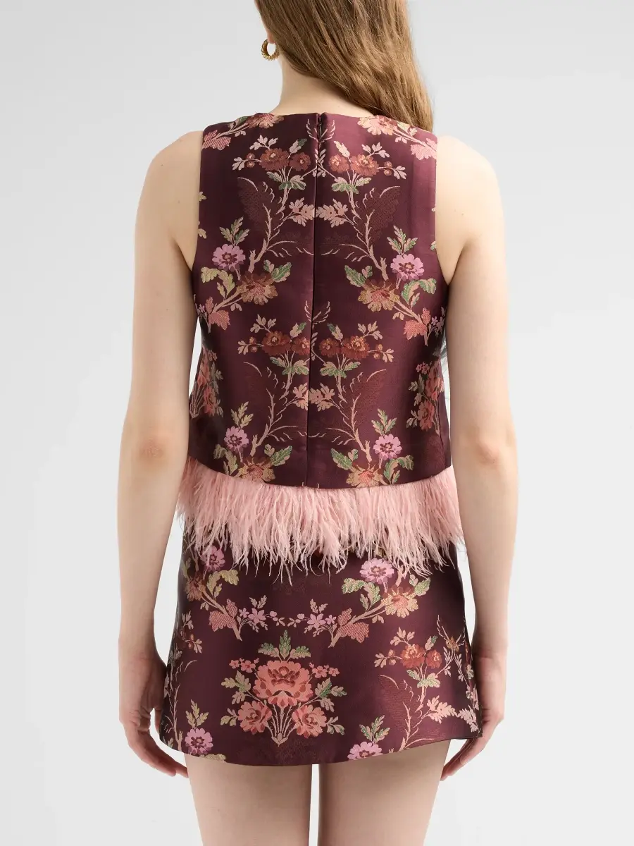 Cara Cara Women's Belmond Floral Feather-Hem Top | Thumbnail 3 Cara Cara Women's Belmond Floral Feather-Hem Top | Thumbnail 3