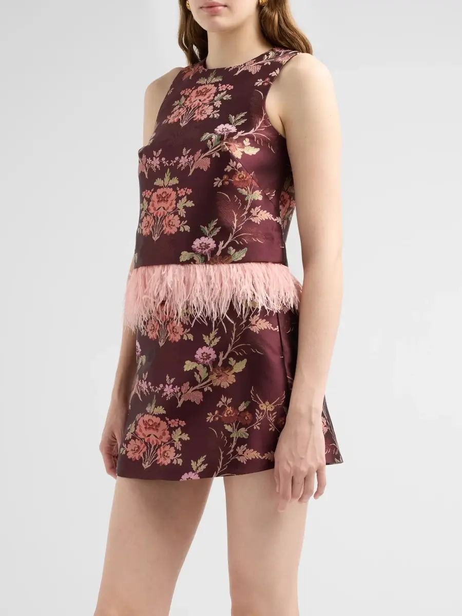 Cara Cara Women's Belmond Floral Feather-Hem Top | Thumbnail 4 Cara Cara Women's Belmond Floral Feather-Hem Top | Thumbnail 4