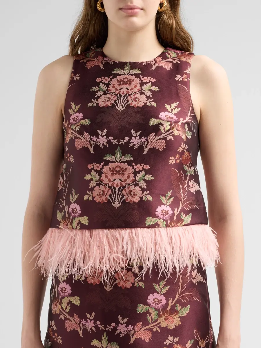Cara Cara Women's Belmond Floral Feather-Hem Top | Thumbnail 5 Cara Cara Women's Belmond Floral Feather-Hem Top | Thumbnail 5