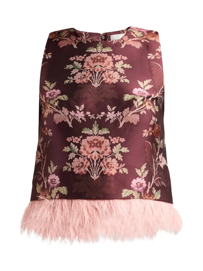Cara Cara Women's Belmond Floral Feather-Hem Top