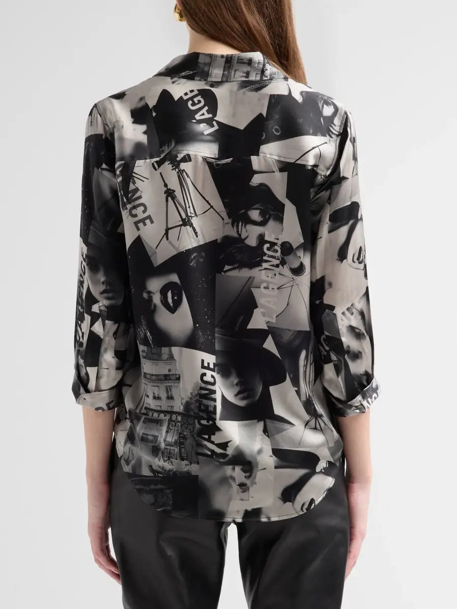 L'Agence Women's Dani Printed Silk Blouse | Thumbnail 3 L'Agence Women's Dani Printed Silk Blouse | Thumbnail 3