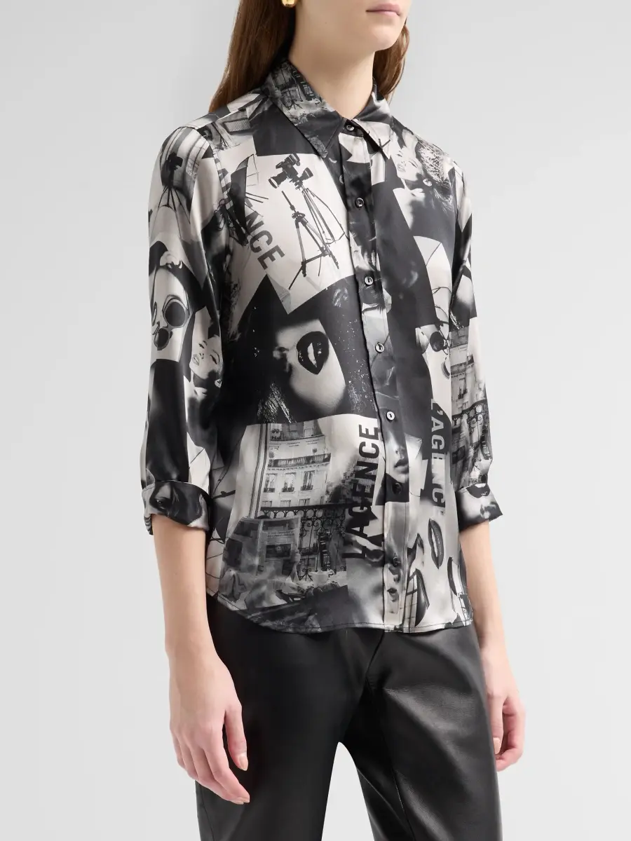 L'Agence Women's Dani Printed Silk Blouse | Thumbnail 4 L'Agence Women's Dani Printed Silk Blouse | Thumbnail 4