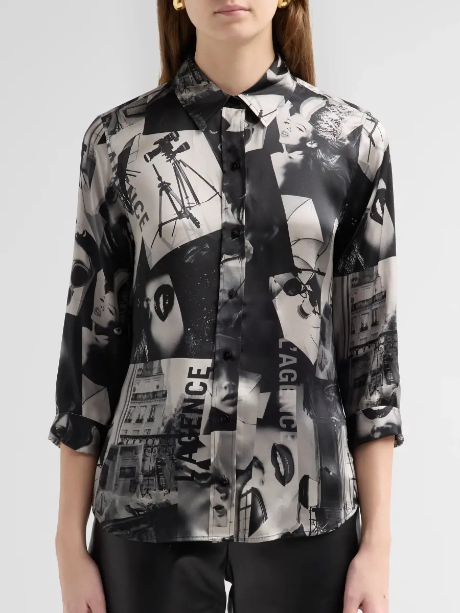 L'Agence Women's Dani Printed Silk Blouse | Thumbnail 5 L'Agence Women's Dani Printed Silk Blouse | Thumbnail 5