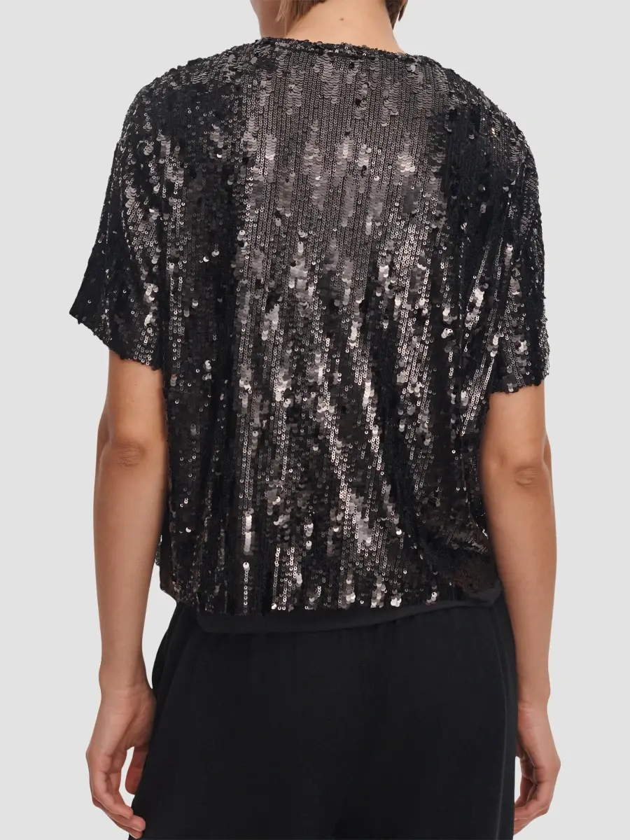 rag & bone Women's Cher Sequin Short-Sleeve Shirt | Thumbnail 3 rag & bone Women's Cher Sequin Short-Sleeve Shirt | Thumbnail 3