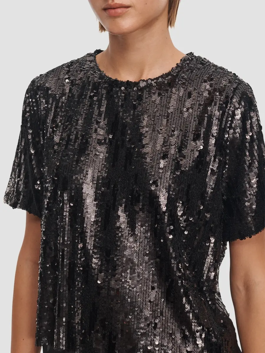 rag & bone Women's Cher Sequin Short-Sleeve Shirt | Thumbnail 5 rag & bone Women's Cher Sequin Short-Sleeve Shirt | Thumbnail 5