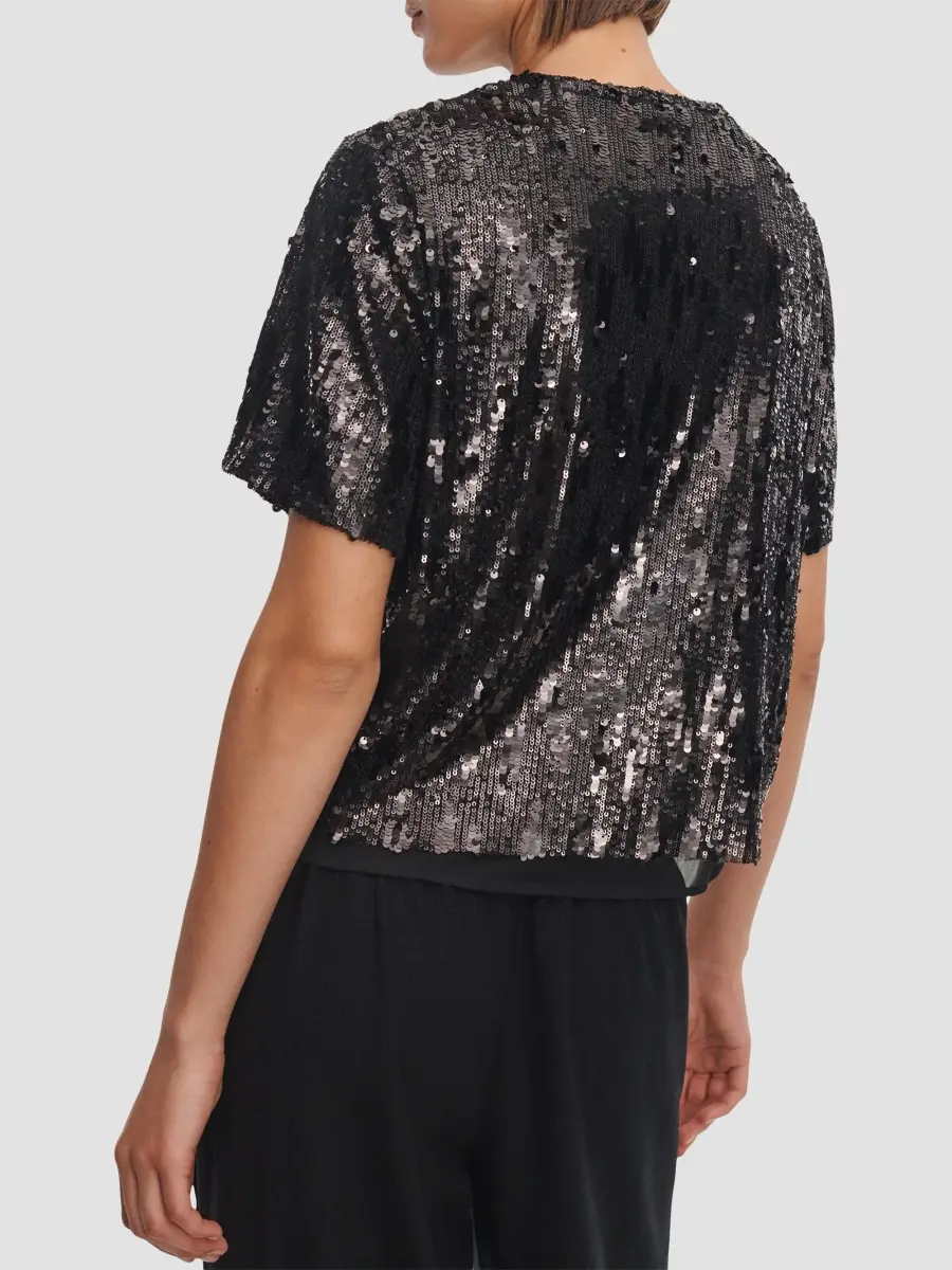 rag & bone Women's Cher Sequin Short-Sleeve Shirt | Thumbnail 6 rag & bone Women's Cher Sequin Short-Sleeve Shirt | Thumbnail 6