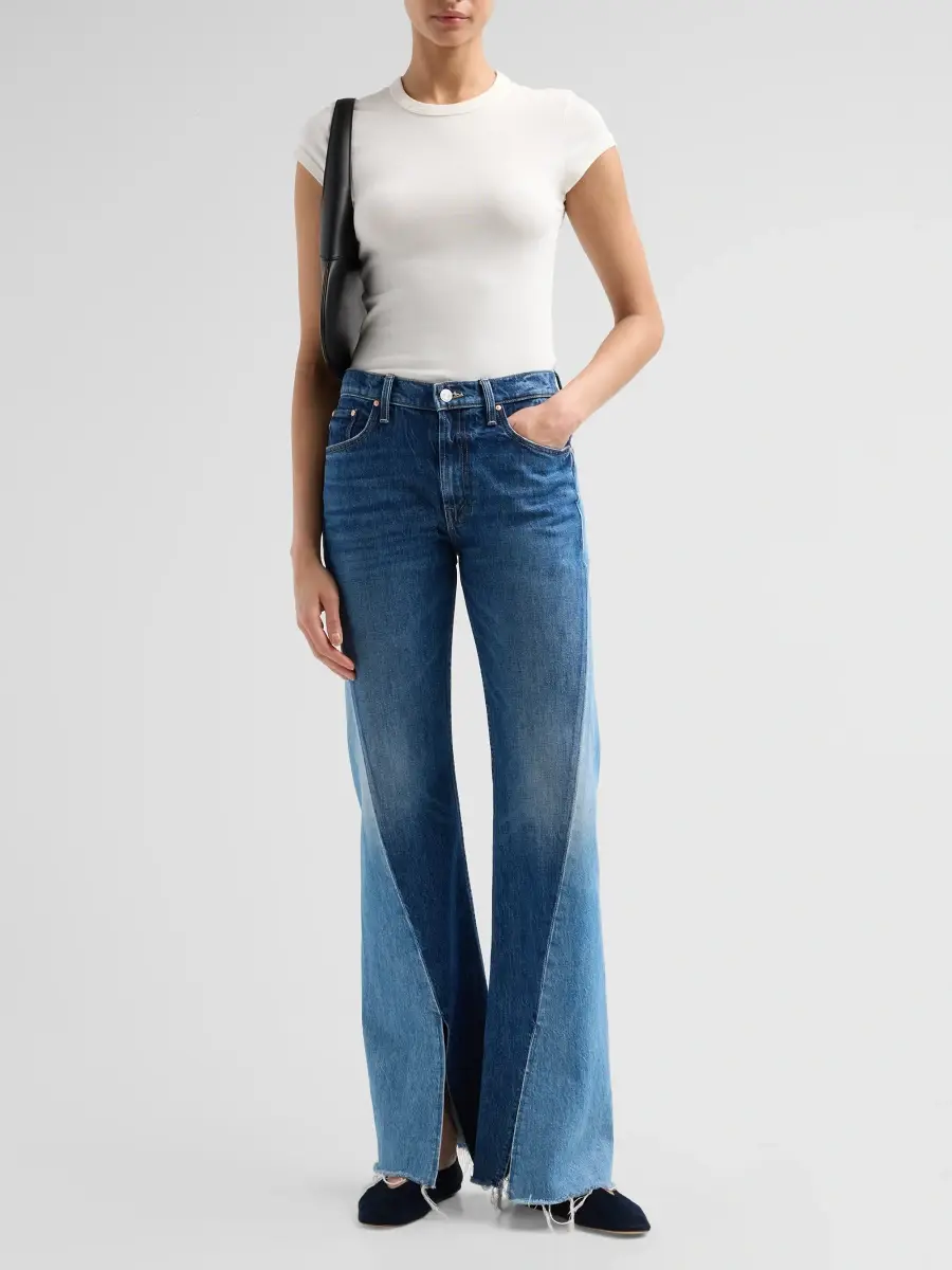Mother Women's Bookie Slit Twist Heel Fray Jeans | Thumbnail 2