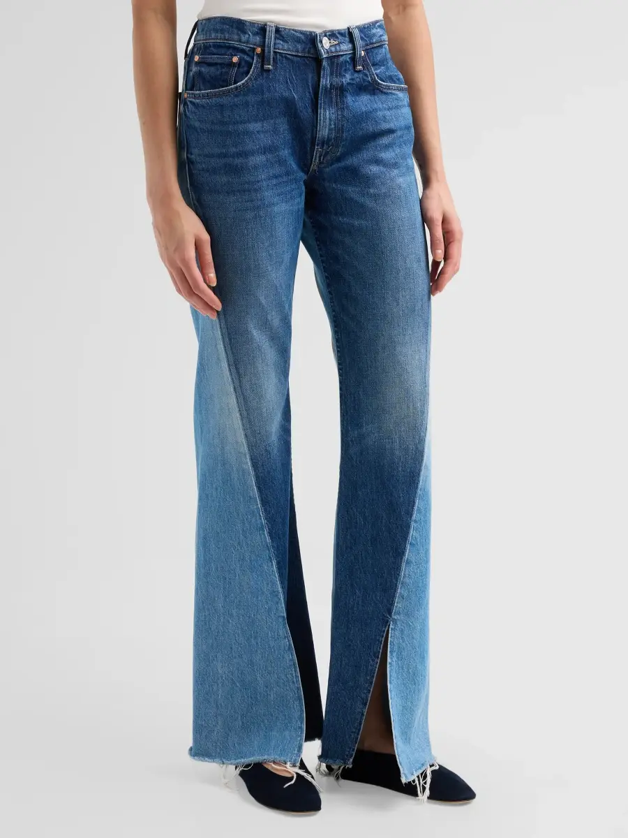 Mother Women's Bookie Slit Twist Heel Fray Jeans | Thumbnail 4