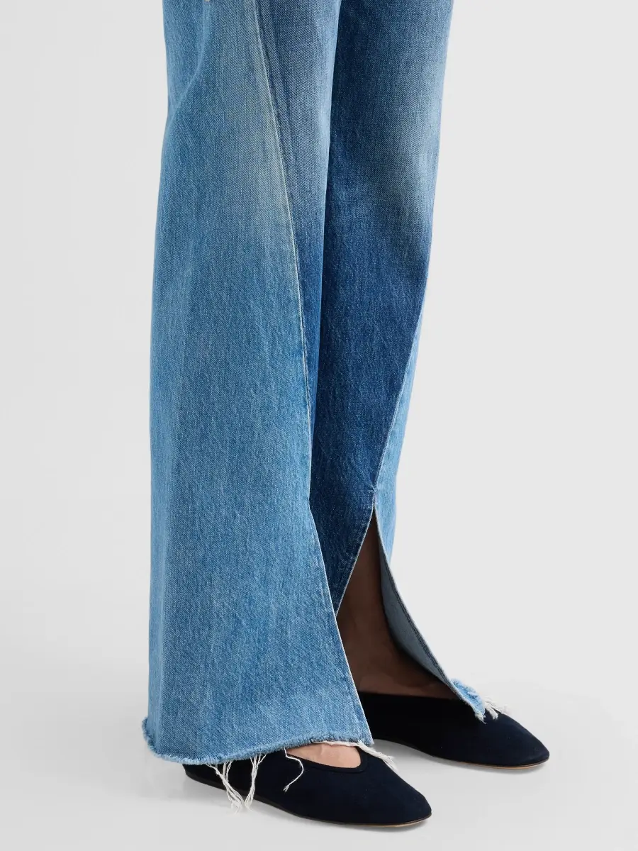 Mother Women's Bookie Slit Twist Heel Fray Jeans | Thumbnail 5