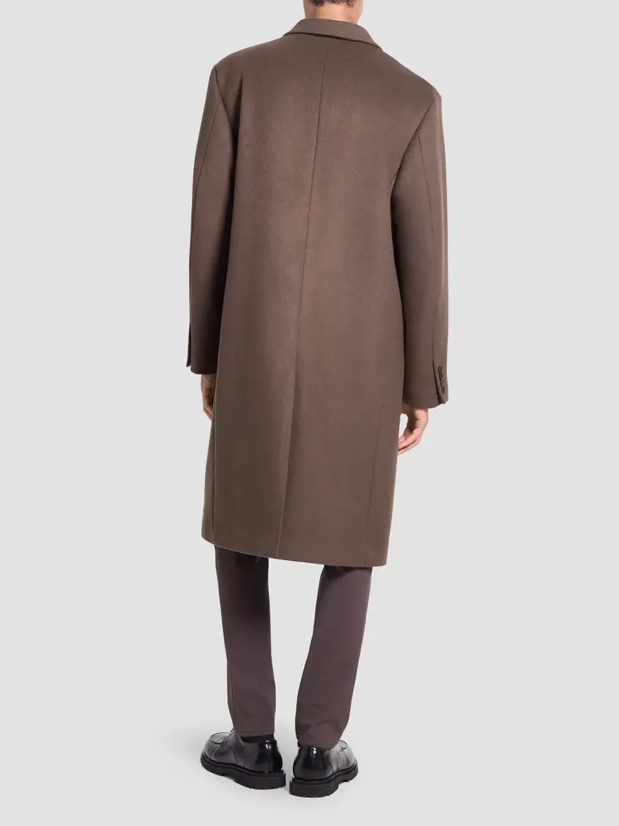 Theory Men's Plush Melton Longline Coat | Thumbnail 4