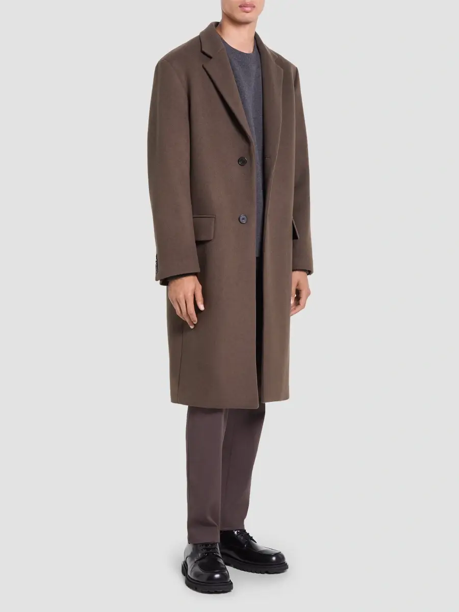 Theory Men's Plush Melton Longline Coat | Thumbnail 6