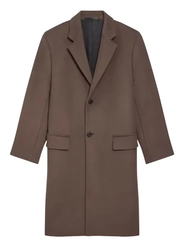 Theory Men's Plush Melton Longline Coat