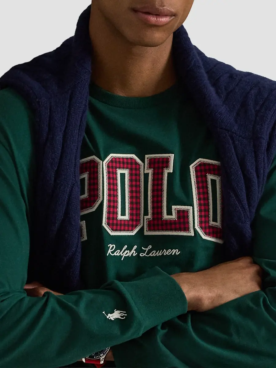 Polo Ralph Lauren Men's Plaid Logo Cotton Jersey T-Shirt | Thumbnail 5 Polo Ralph Lauren Men's Plaid Logo Cotton Jersey T-Shirt | Thumbnail 5