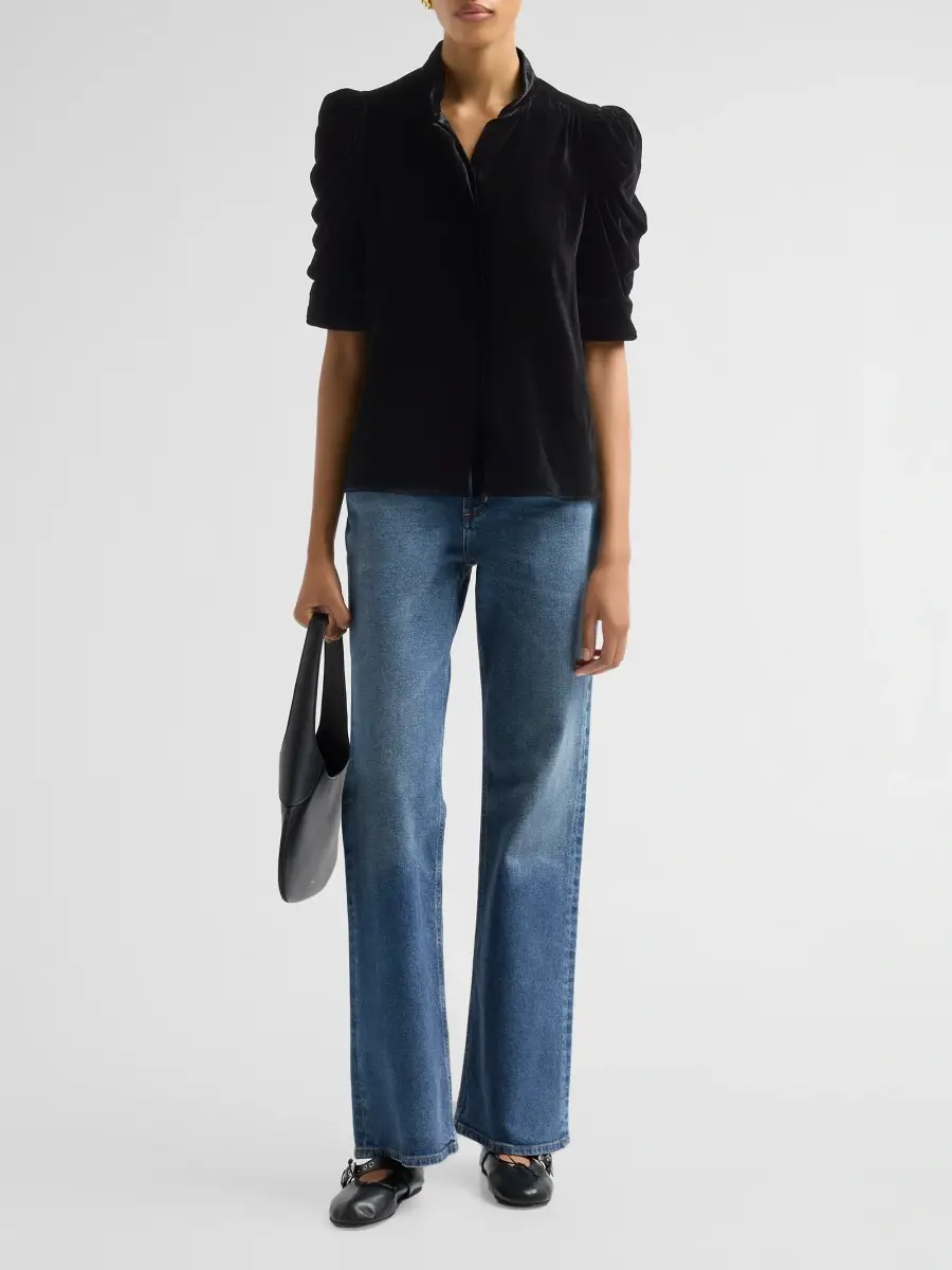 Frame Women's The Gillian Velvet Top | Thumbnail 2