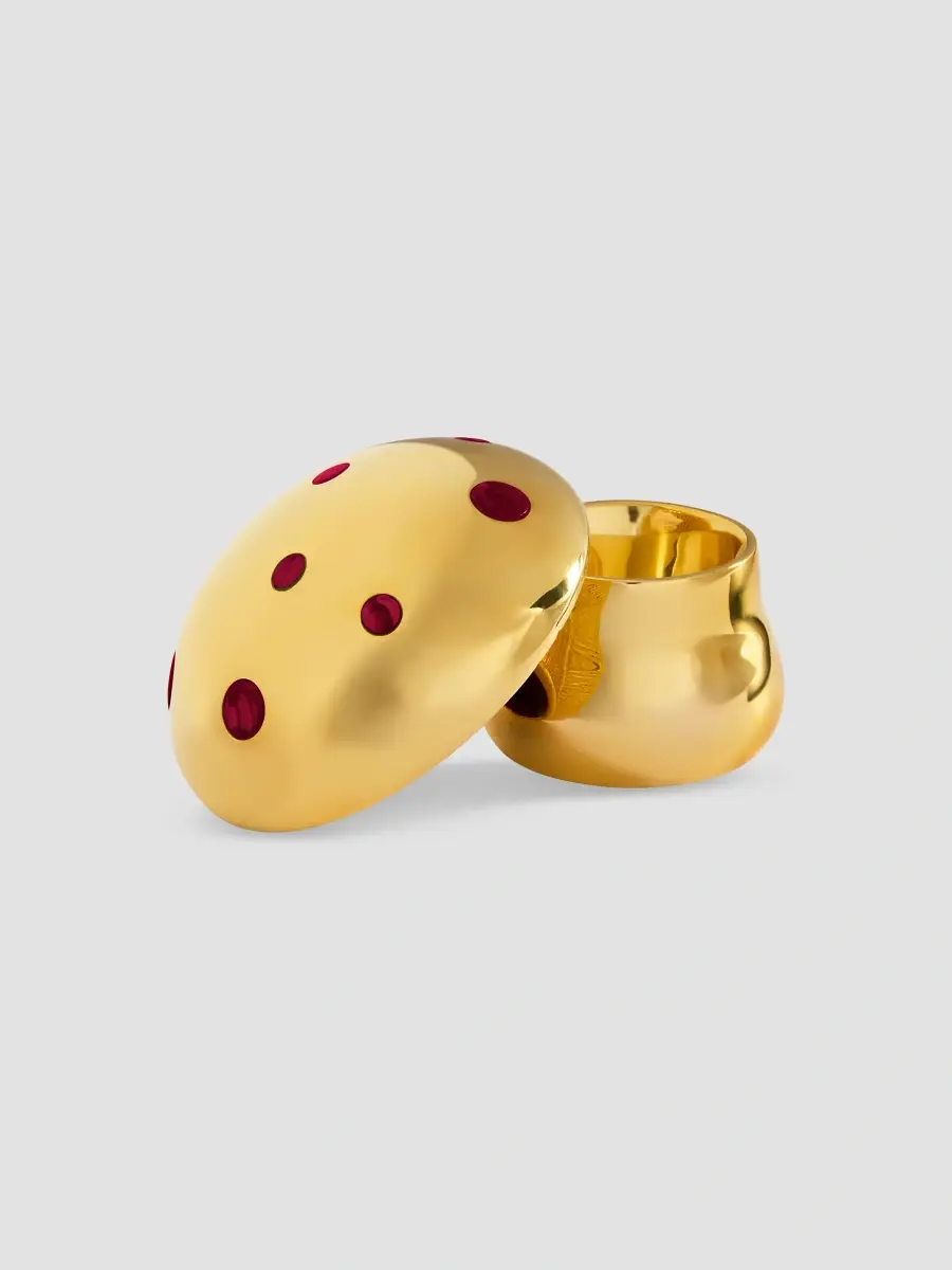 Jonathan Adler Brass & Red Jade Mushroom Box | Thumbnail 2 Jonathan Adler Brass & Red Jade Mushroom Box | Thumbnail 2