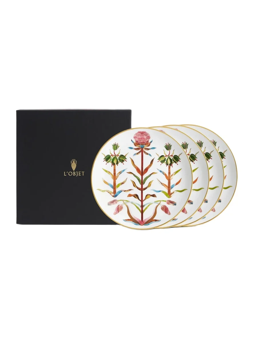 L'Objet Grand Tour 4-Piece 24K Yellow Gold Bread-Butter Plates