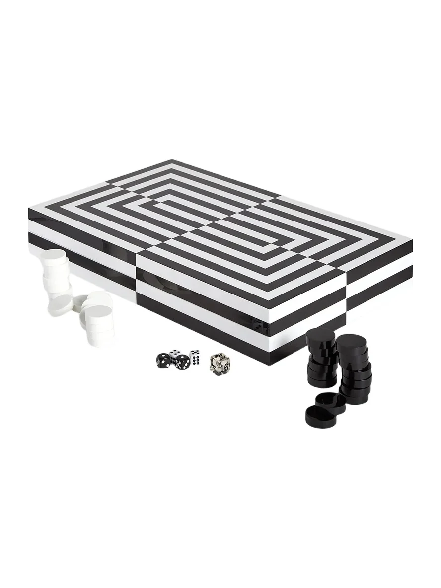 Jonathan Adler Op Art Backgammon Set