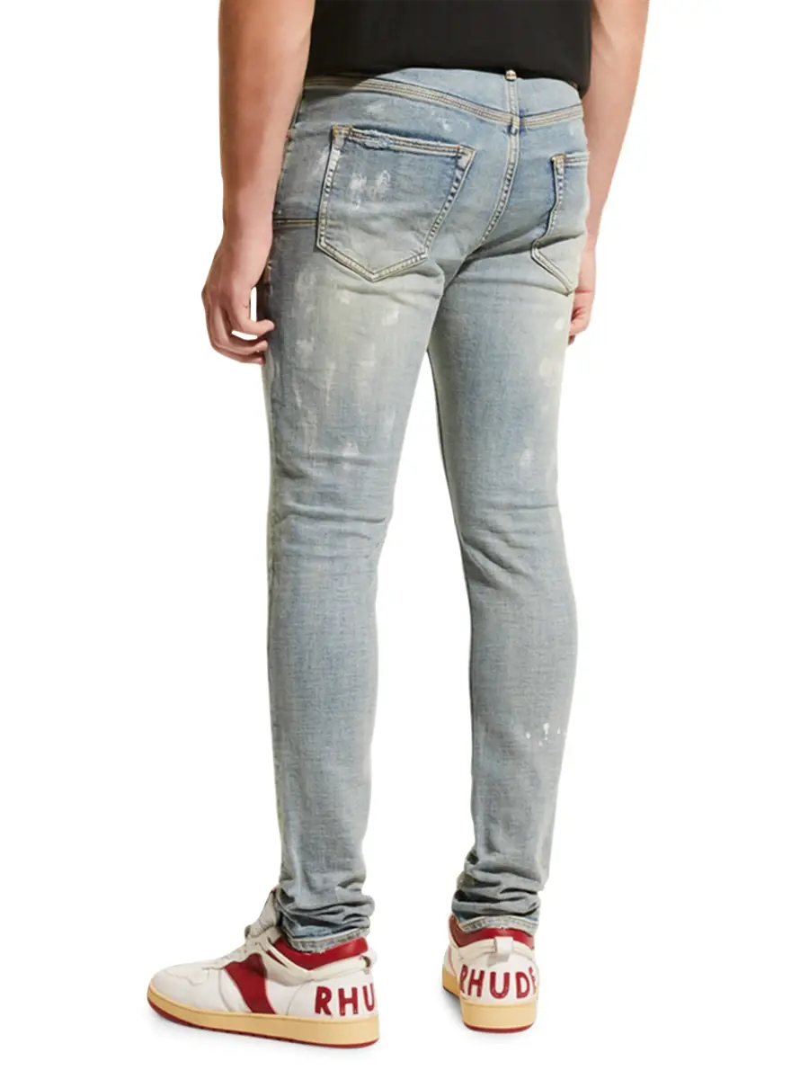 Purple Brand Men's Splatter Stretch Slim-Fit Jeans | Thumbnail 4 Purple Brand Men's Splatter Stretch Slim-Fit Jeans | Thumbnail 4