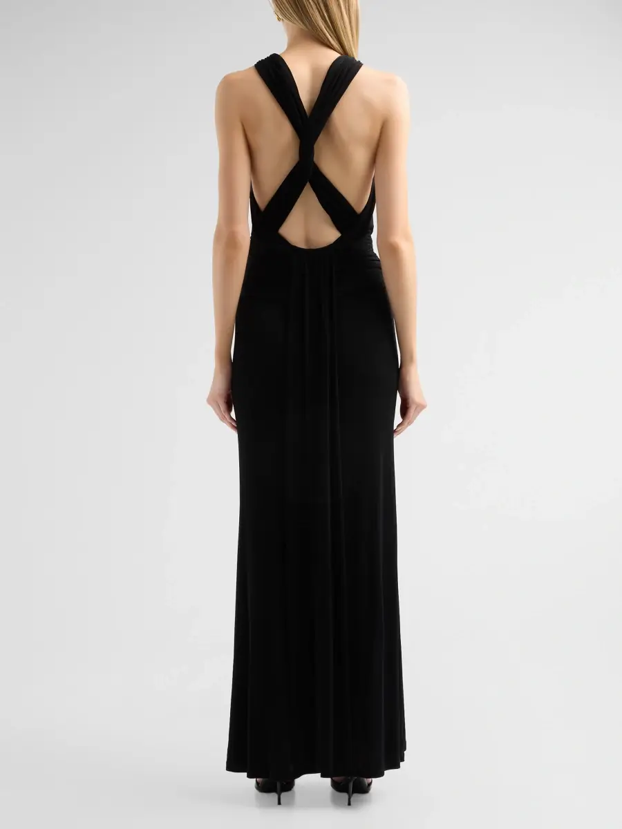 BLACK HALO Women's Lucine Shirred Draped Gown | Thumbnail 3 BLACK HALO Women's Lucine Shirred Draped Gown | Thumbnail 3