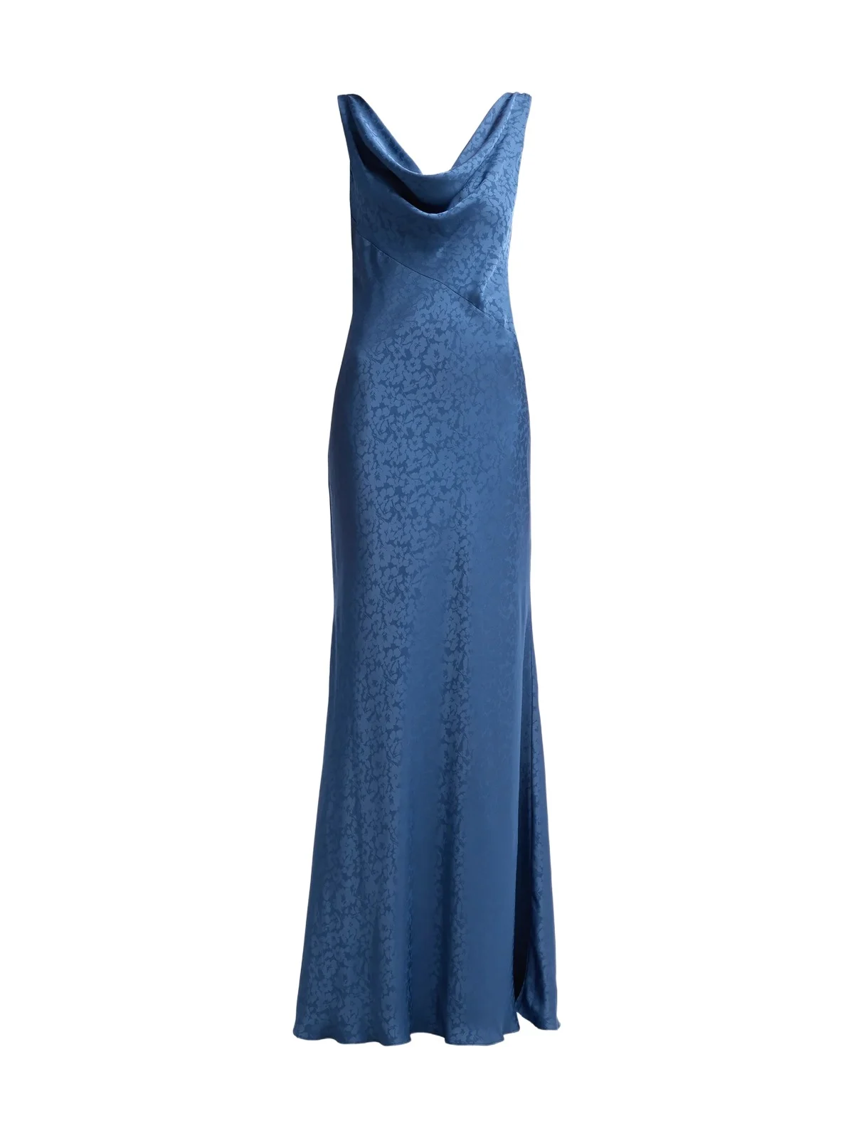 Women's Floral Jacquard Cowlneck Gown Women's Floral Jacquard Cowlneck Gown