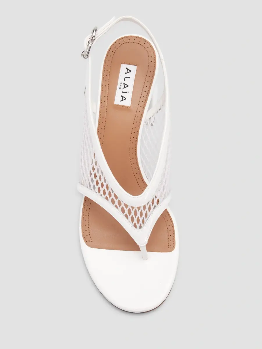 Alaïa Women's 55MM Fishnet Sandals | Thumbnail 5