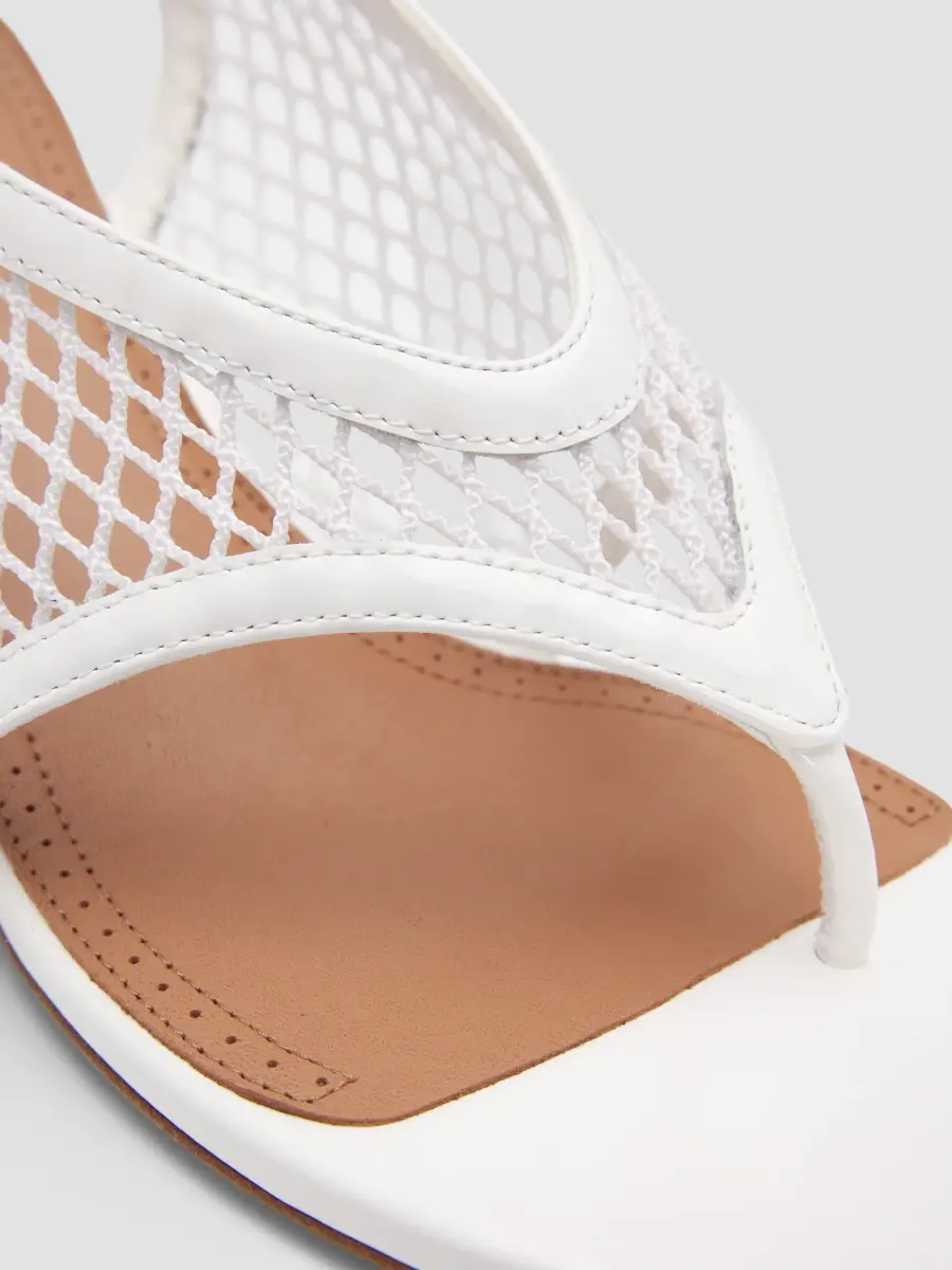 Alaïa Women's 55MM Fishnet Sandals | Thumbnail 6