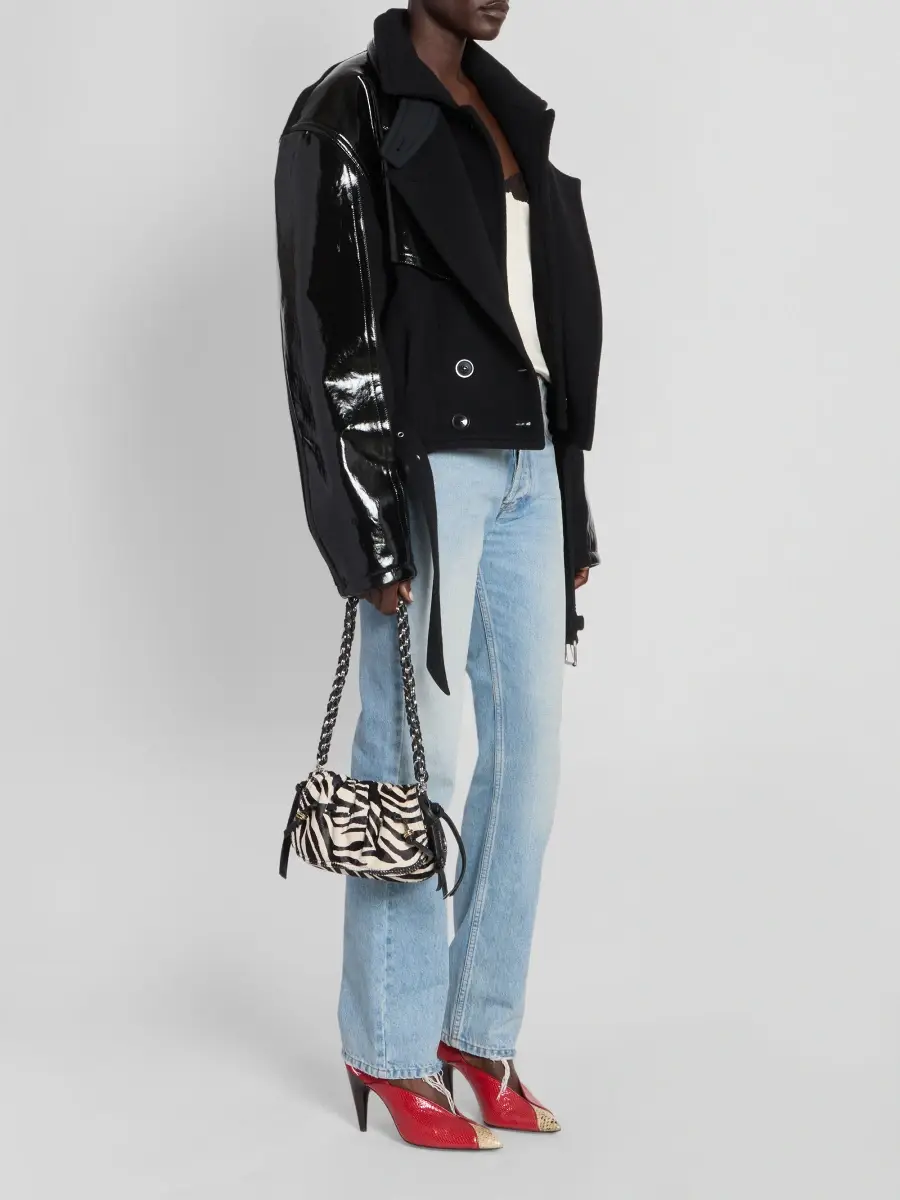 Isabel Marant Women's Bolton Extra-Small Zebra-Print Calf Hair & Leather Shoulder Bag | Thumbnail 2 Isabel Marant Women's Bolton Extra-Small Zebra-Print Calf Hair & Leather Shoulder Bag | Thumbnail 2