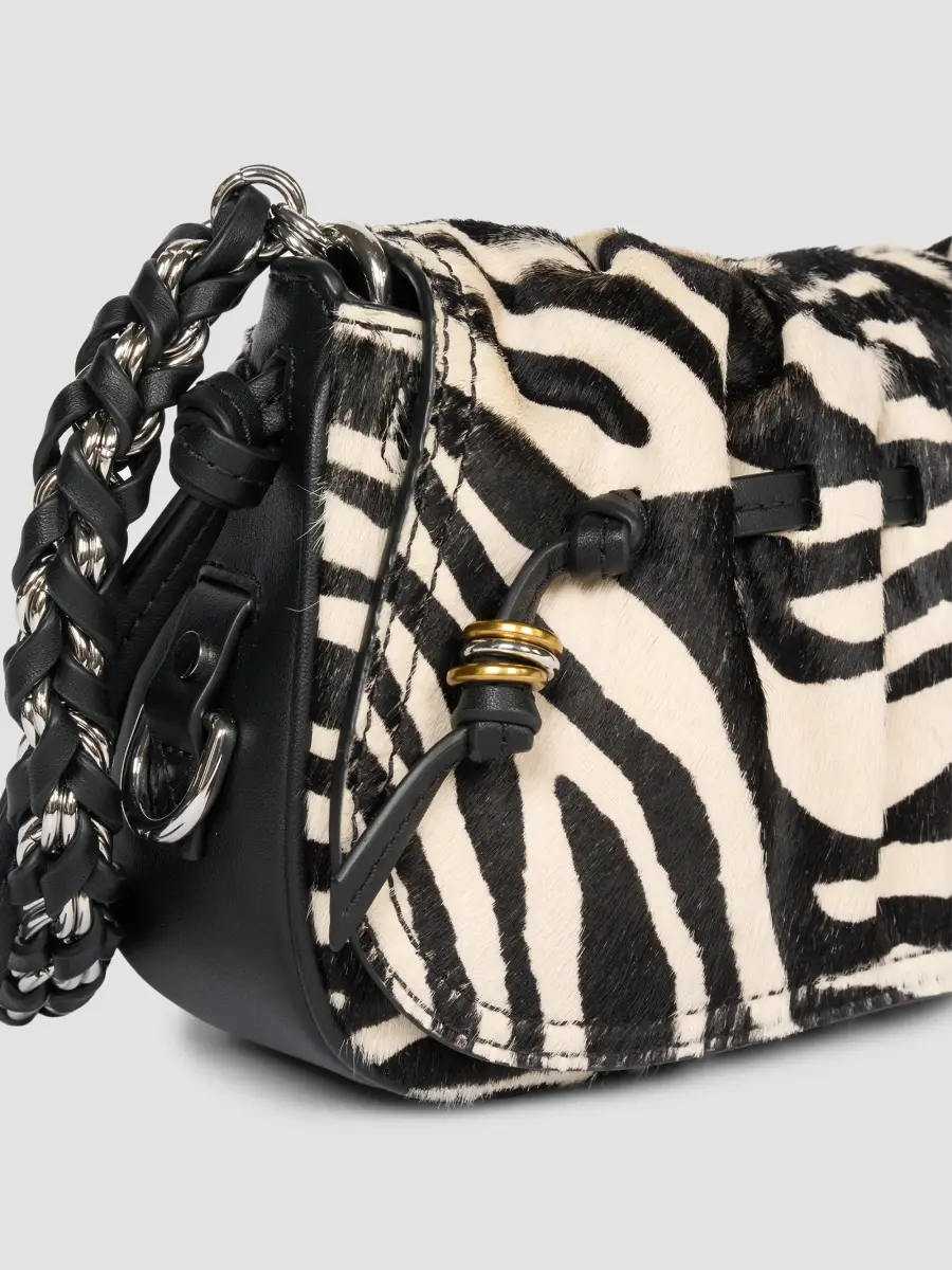 Isabel Marant Women's Bolton Extra-Small Zebra-Print Calf Hair & Leather Shoulder Bag | Thumbnail 5 Isabel Marant Women's Bolton Extra-Small Zebra-Print Calf Hair & Leather Shoulder Bag | Thumbnail 5