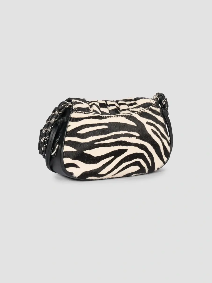 Isabel Marant Women's Bolton Extra-Small Zebra-Print Calf Hair & Leather Shoulder Bag | Thumbnail 6 Isabel Marant Women's Bolton Extra-Small Zebra-Print Calf Hair & Leather Shoulder Bag | Thumbnail 6