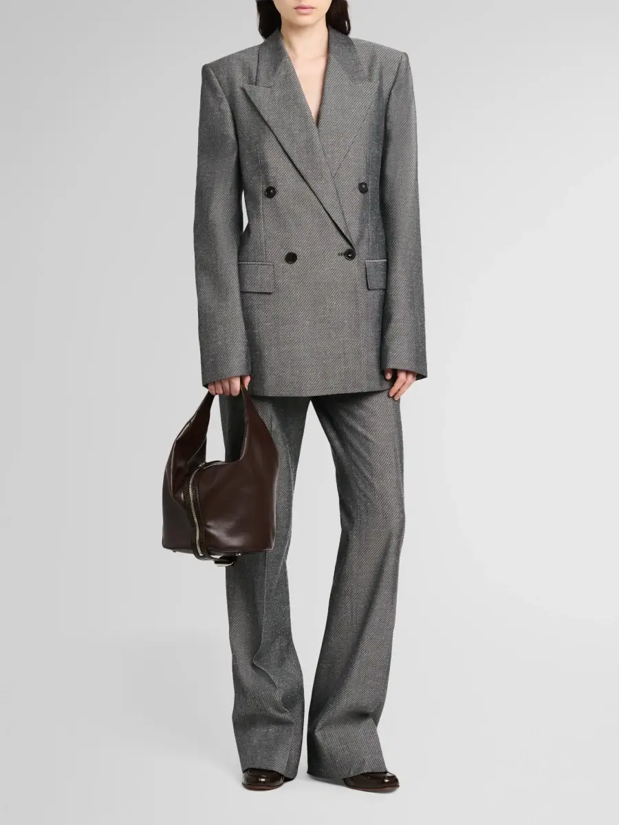 Stella McCartney Women's Double-Breasted Twill Blazer | Thumbnail 2